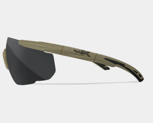 WILEY X SABER ADVANCED SMOKE/CLEAR/RUST LENSES - TAN FRAME