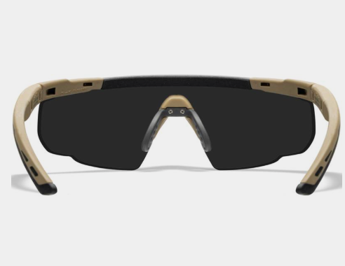 WILEY X SABER ADVANCED SMOKE/CLEAR/RUST LENSES - TAN FRAME