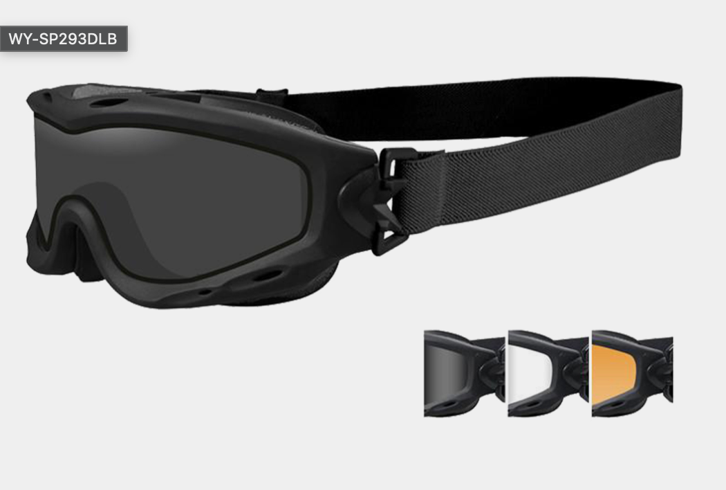 WILEY X BALLISTIC GOOGLE MOD. SPEAR IN BLACK COLOR